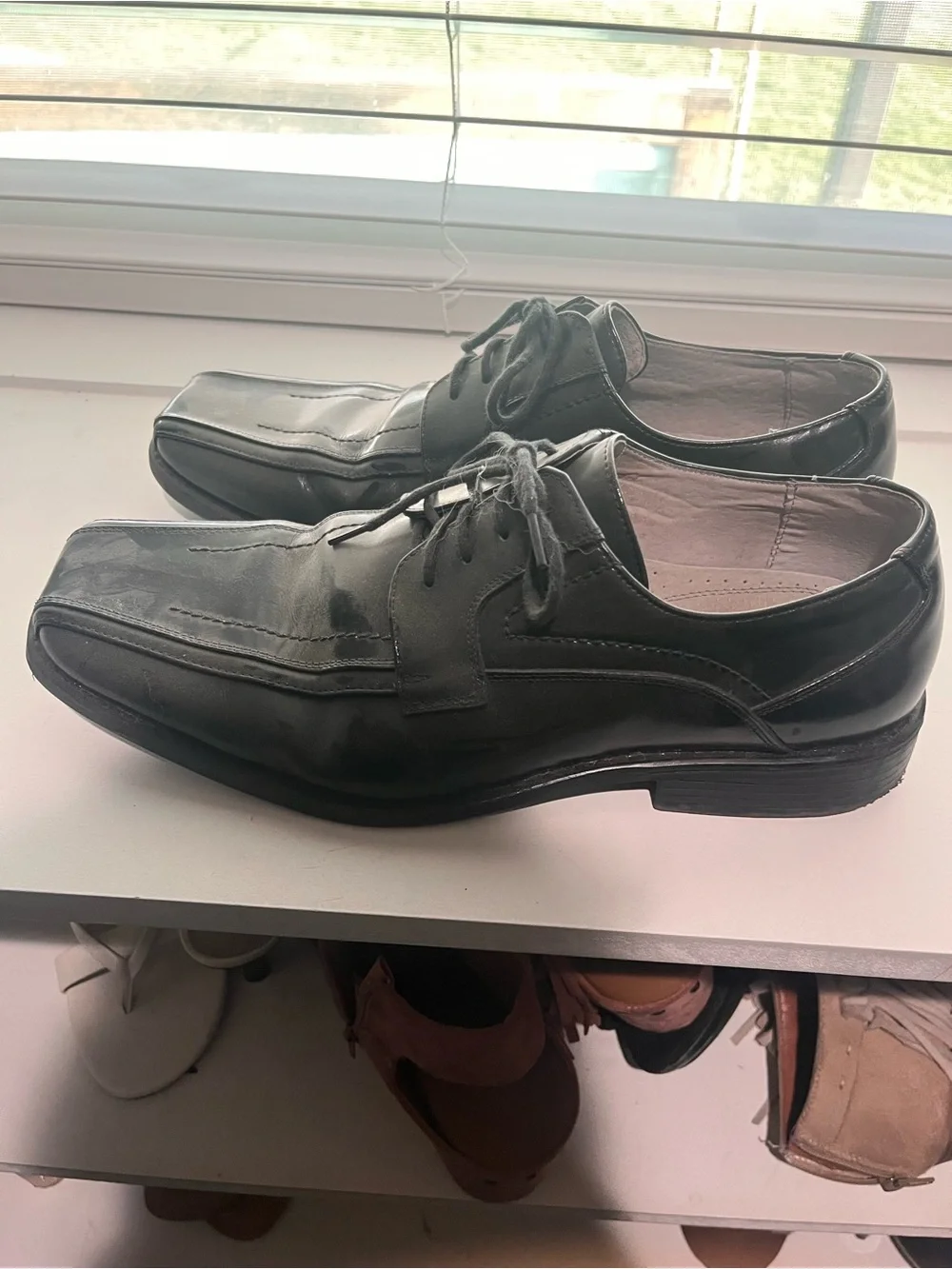 Classic Black Men's Lace-Up Dress Shoes